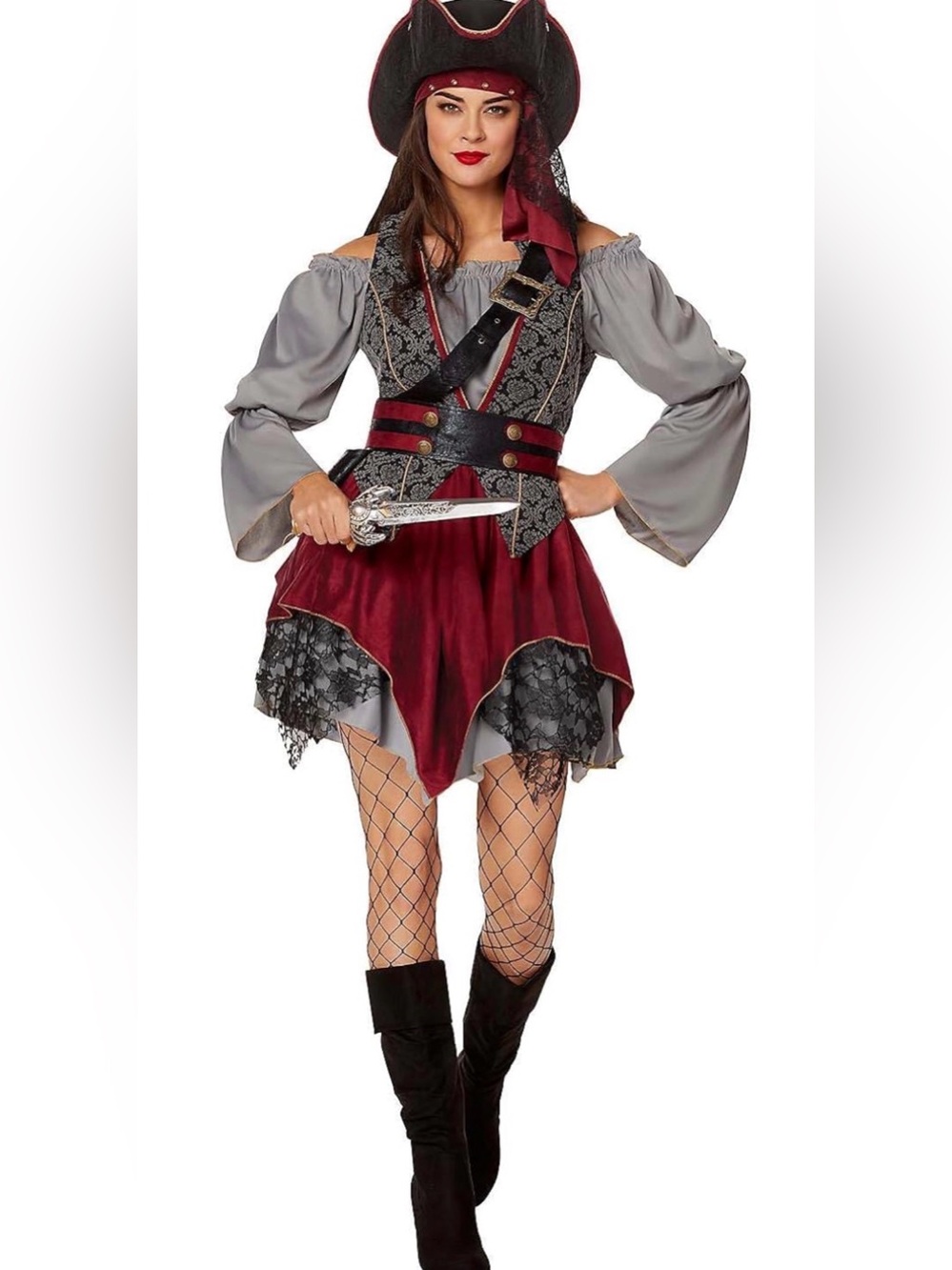 Adult Castaway Cutie Pirate Costume - size Xlarge 14–16 adult costume